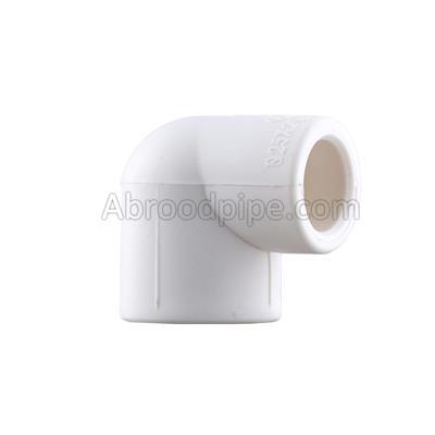 زانو تبدیل 90 درجه سفید آذین لوله سپاهان